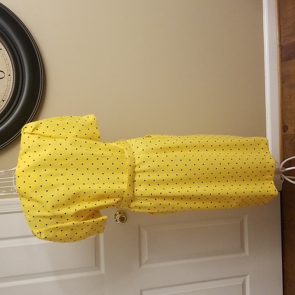 PINUP DOLL❣️Vintage yellow and black polka dot pinup style dress - Picture 8 of 13